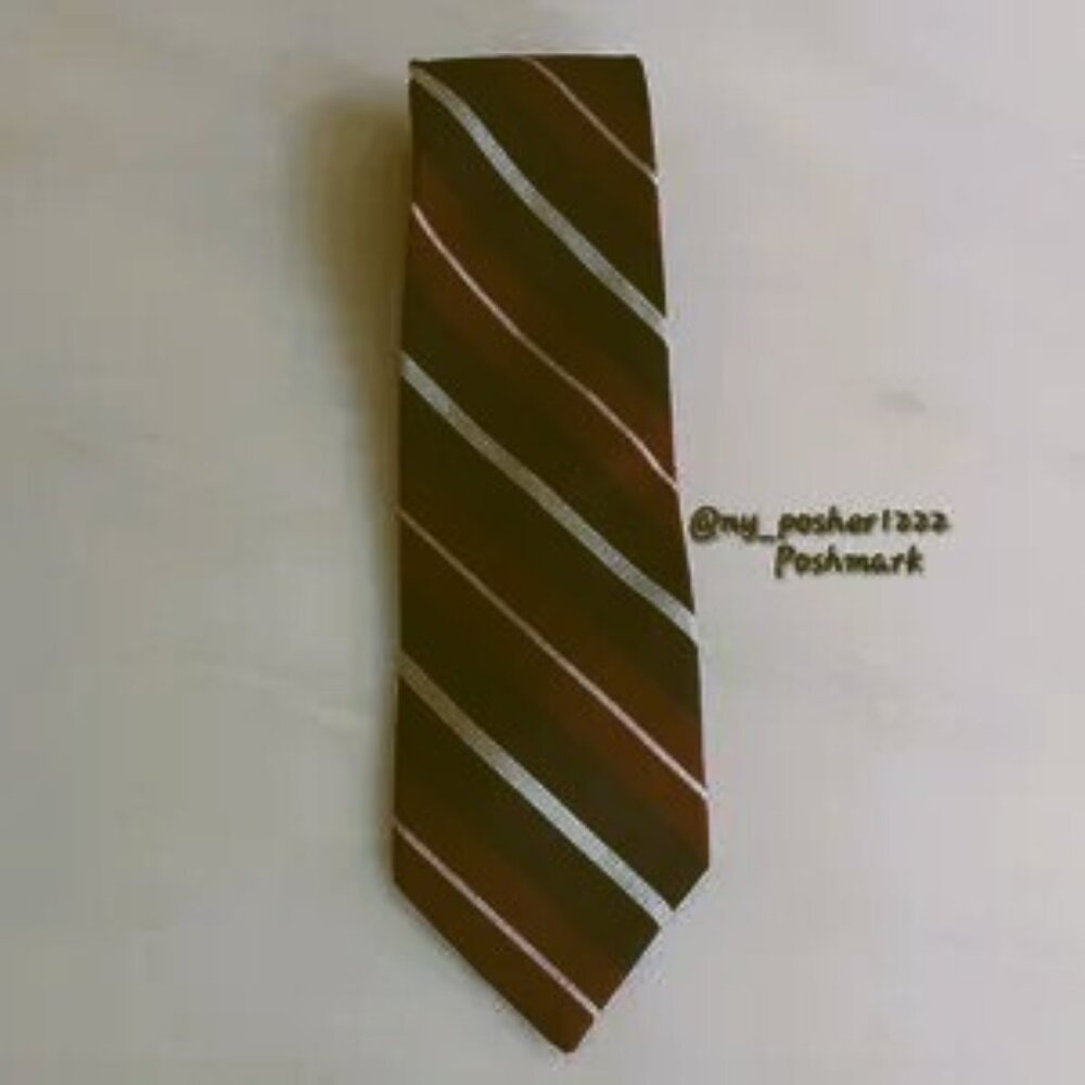 *𝓥𝓲𝓷𝓽𝓪𝓰𝓮 𝐎𝐋𝐃 𝐍𝐀𝐕𝐘 Striped Tie Blue/Maroon/White